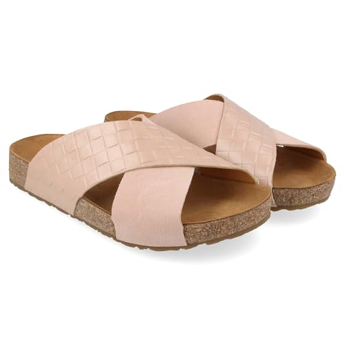 HAFLINGER Bio Mio Leder Pantolette Sandale Unisex Rosa (Rose 1779), Gr 40 von HAFLINGER