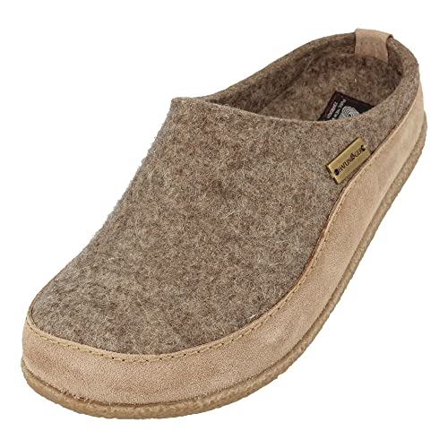 HAFLINGER Blizzard Skane Filzpantoffel Hausschuh Gummisohle Unisex Torf, Gr. 37 von HAFLINGER