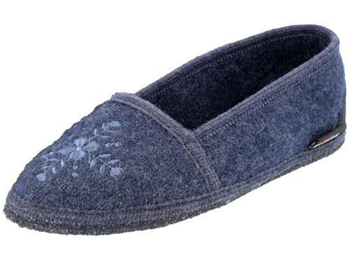 HAFLINGER Damen Hausschuh Ballerina Stickerei Slipper Penelope 624318, Größe:38 EU, Farbe:Blau HAFLINGER Damen Hausschuh Ballerina Stickerei Slipper Penelope 624318, Größe:38 EU, Farbe:Blau von HAFLINGER