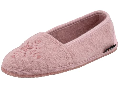 HAFLINGER Damen Hausschuh Ballerina Stickerei Slipper Penelope 624318, Größe:42 EU, Farbe:Rosa HAFLINGER Damen Hausschuh Ballerina Stickerei Slipper Penelope 624318, Größe:42 EU, Farbe:Rosa von HAFLINGER