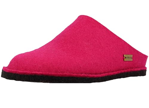 HAFLINGER Damen Hausschuh Herren Pantoffel Wollfilz anatomisch Flair Soft 311010, Größe:40 EU, Farbe:Pink von HAFLINGER