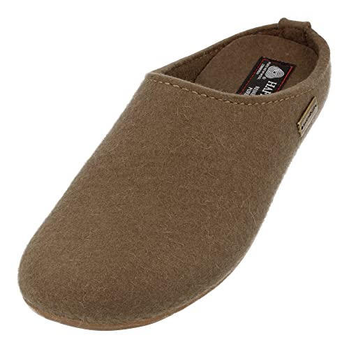 HAFLINGER Everest Fundus Filzpantoffeln im schlichten Design Erde, Gr. 36 von HAFLINGER