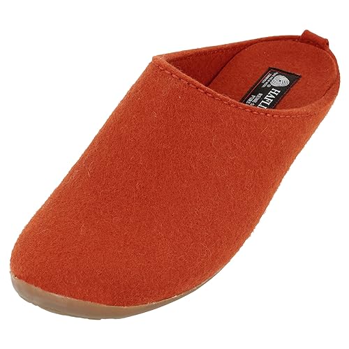 HAFLINGER Everest Fundus Filzpantoffeln im schlichten Design Fuchs, Gr. 37 von HAFLINGER