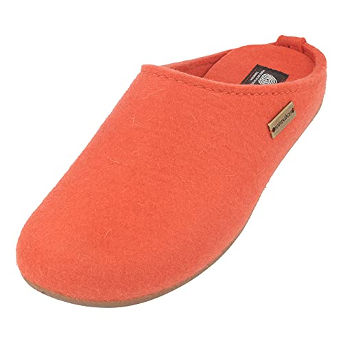 HAFLINGER Everest Fundus Filzpantoffeln im schlichten Design Zimt, Gr. 41 von HAFLINGER