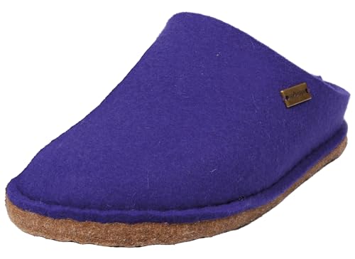 HAFLINGER Flair Smily Filzpantoffeln Wollfilz Hausschuh Violett, Gr. 41 von HAFLINGER