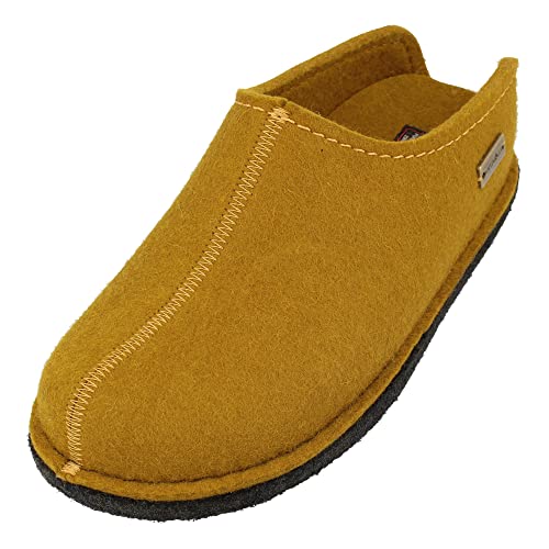 HAFLINGER Flair Smily Filzpantoffeln aus Wollfilz Hausschuh Masala, Gr. 37 von HAFLINGER