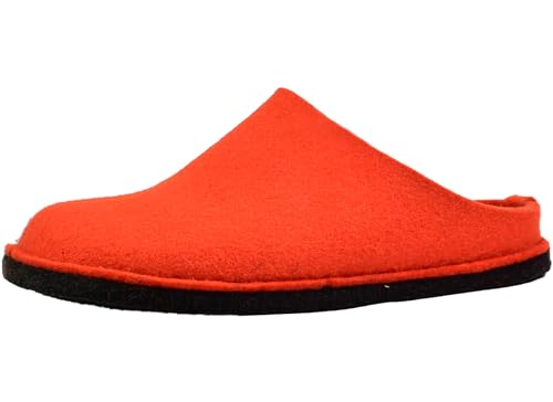 HAFLINGER Flair Soft Filzpantoffeln aus Wollfilz Hausschuh (Orange 118) Gr. 37 von HAFLINGER