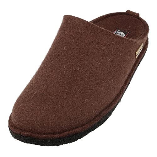 HAFLINGER Flair Soft Filzpantoffeln aus Wollfilz Hausschuh Kaffee (65) Gr. 37 von HAFLINGER