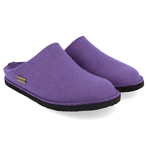 HAFLINGER Flair Soft Filzpantoffeln aus Wollfilz Hausschuh Lila (111) Gr. 38 von HAFLINGER