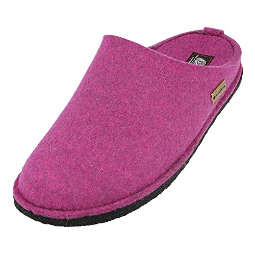 HAFLINGER Flair Soft Filzpantoffeln aus Wollfilz Hausschuh Maulbeere, Gr. 39 von HAFLINGER