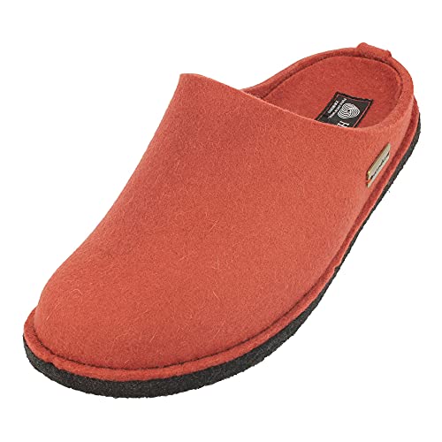 HAFLINGER Flair Soft Filzpantoffeln aus Wollfilz Hausschuh Terracotta, Gr. 36 von HAFLINGER