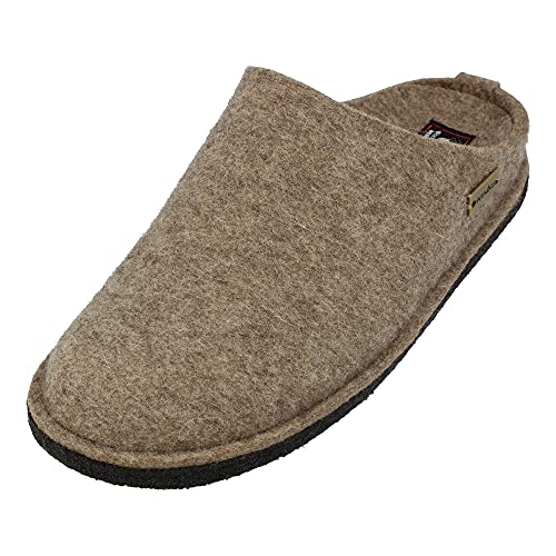 HAFLINGER Flair Soft Filzpantoffeln aus Wollfilz Hausschuh Torf, Gr. 50 von HAFLINGER