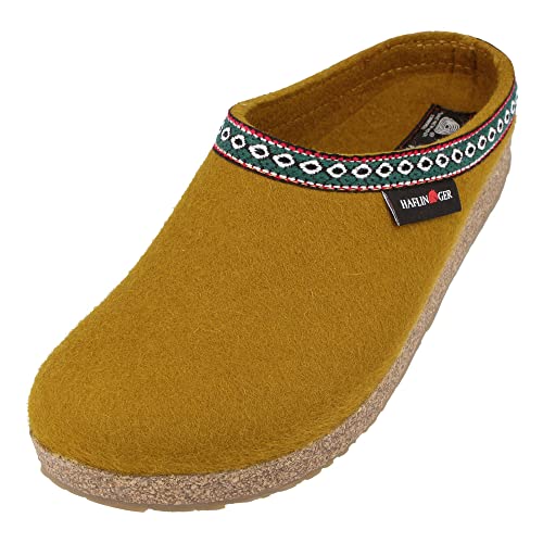 HAFLINGER Grizzly Franzl Filzpantoffel Hausschuh Filzclog Masala, Gr. 39 von HAFLINGER
