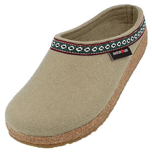 HAFLINGER Grizzly Franzl Filzpantoffel Hausschuh Filzclog Sahara, Gr. 39 von HAFLINGER