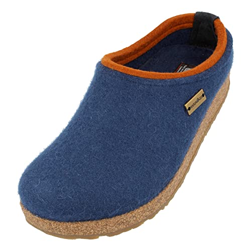 HAFLINGER Grizzly Kris Filzpantoffel Hausschuh Filzclog Blaubeere, Gr.40 von HAFLINGER