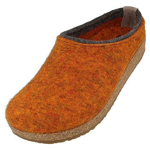 HAFLINGER Grizzly Kris Filzpantoffel Hausschuh Filzclog Senf, Gr.39 von HAFLINGER