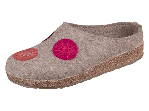 HAFLINGER Grizzly Radius Filzpantoffeln mit Gummisohle Unisex (Torf 550), Gr. 36 von HAFLINGER