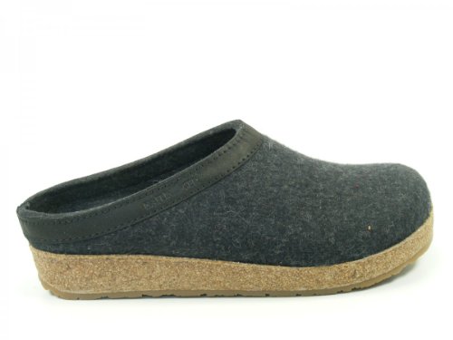 Haflinger Torben-graphit Filz/Leder, dunkel-grau(graphit), Gr. 46 von HAFLINGER