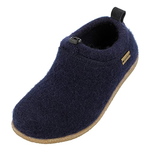 HAFLINGER Guido Walkstoff Hausschuh Pantoffel mit Gummizug, TR-Gummisohle & Wechselfußbett Unisex Blau, Gr. 44 HAFLINGER Guido Walkstoff Hausschuh Pantoffel mit Gummizug, TR-Gummisohle & Wechselfußbett Unisex Blau, Gr. 44 von HAFLINGER
