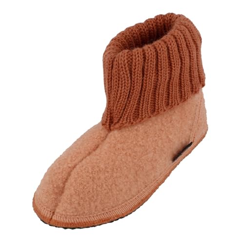 HAFLINGER Hüttenschuh Karl Filzpantoffel mit Kragen Hausschuh Rosé antique, Gr. 36 von HAFLINGER