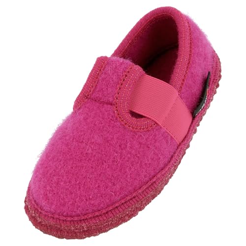 HAFLINGER Joschi Flache Kinder Hausschuhe unisex, Pink (Inka 30), EU Gr. 29 von HAFLINGER