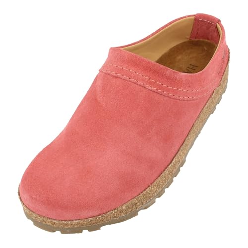 HAFLINGER Malmö Eleganter Clog aus Leder mit Gummisohle und Kork Latex Fußbett Gelb (Begonia 1798), Gr. 38 von HAFLINGER