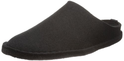 HAFLINGER Schuhe Damen Herren Hausschuhe Pantoffeln Wollfilz Flair Soft 311010, Größe:46 EU, Farbe:Schwarz von HAFLINGER