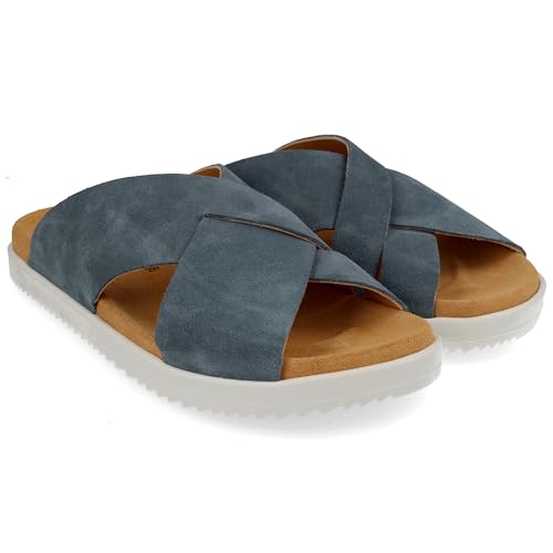 HAFLINGER Sienna Summer Slide Pantolette Sandale Damen Blau (Jeans 1773), Gr. 40 von HAFLINGER