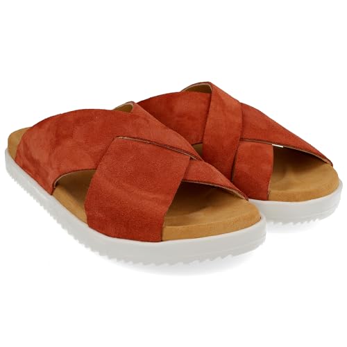 HAFLINGER Sienna Summer Slide Pantolette Sandale Damen Orange (Rost 1774), Gr. 39 von HAFLINGER