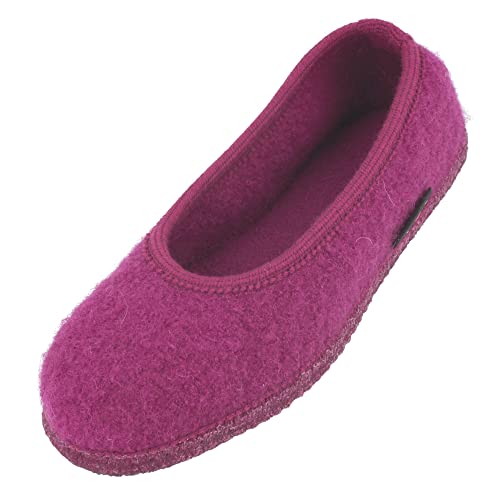 HAFLINGER Slipper Marina Filzpantoffel Hausschuh Ballerina Fuchsia, Gr. 39 von HAFLINGER