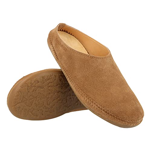 HAFLINGER Softino Lederpantoffeln Hausschuhe Ballerina im schlichten Design Hellbraun (Hellbraunmeliert 248), Gr. 37 von HAFLINGER