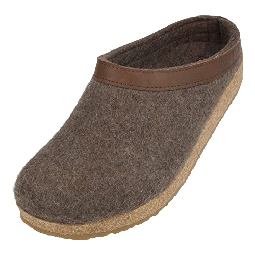 HAFLINGER Torben, Unisex-Erwachsene Pantoffeln, Braun (63 braunmeliert), 43 EU von HAFLINGER