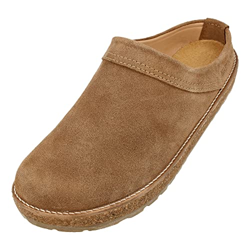 HAFLINGER Travel-Classic Eleganter Clog aus Leder mit Gummisohle (Beige 2740), Gr. 36 von HAFLINGER