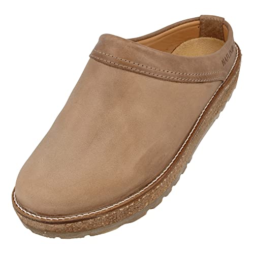 HAFLINGER Travel-Classic Eleganter Clog aus Leder mit Gummisohle Taupe (738), Gr. 37 von HAFLINGER