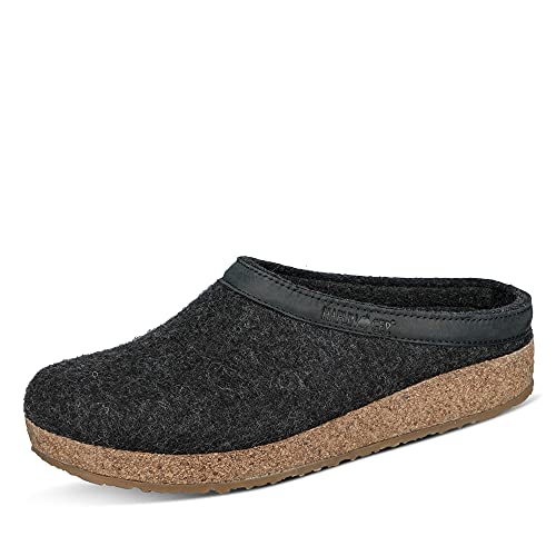 HAFLINGER Damen Hausschuhe Slipper Torben Hausschuh Textil Gemütlich Puschen Uni Torben-Hausschuh-wollfilz-Damen-Pantoffeln-warm-Winter von HAFLINGER