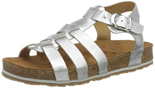 Haflinger Mädchen Bio Anni Riemchensandalen, (Silber 1113), 30 EU von HAFLINGER