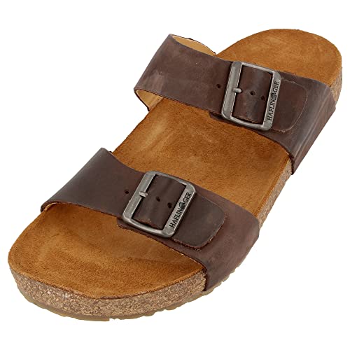 HAFLINGER Bio Andrea Leder Pantolette Sandale Braun (730), Gr 38 von HAFLINGER