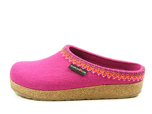 HAFLINGER Grizzly Francisco 711053 Schuhe Damen Hausschuhe Pantoffeln Wolle, Größe:41 EU, Farbe:Pink von HAFLINGER
