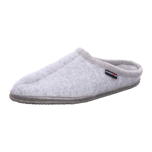 Haflinger Unisex-Erwachsene Walktoffel Alaska Pantoffeln Grau (Steingraumeliert 84) 49 EU von HAFLINGER