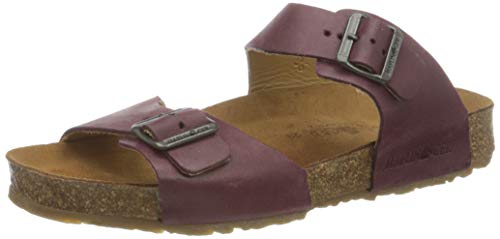 Haflinger Unisex-Kinder Bio Andrea T-Spangen Sandalen, Violett (Bordeaux 703), 32 EU von HAFLINGER