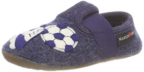 Haflinger Unisex-Kinder Mats Everest-Slipper Hohe Hausschuhe, Blau (Jeans 72), 28 EU von HAFLINGER