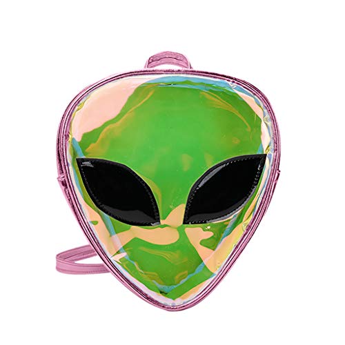 Shoulder Bag Frauen Alien transparent Gelee Tasche Umhängetasche Rucksack Telefon Münztasche Gürteltasche Herren Bauchtasche Damen 80er Jahre von HAFNFUE