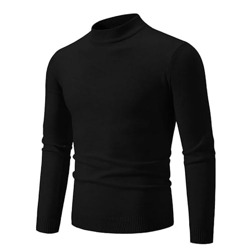 HAGOT 1PCS Male Rollkragenpullover, Rollkragenpullover, Male Strickpullover, Einfarbig, XL von HAGOT