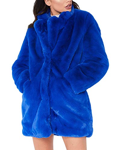 HAHAEMMA Damen Plüschmantel lose Sweatshirt Mantel Langärmelige Einfarbige Strickjacke Jacke Warmen Herbst Winter von HAHAEMMA