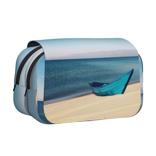 Doppelschichtiges Federmäppchen mit Boot- und Meerestiefel, großes Fassungsvermögen (für 50 Stifte/Bleistifte), Volldruck, strapazierfähiges Polyester, Schul- und Bürobedarf von HAHAFU