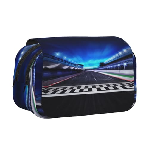 Doppelschichtiges Federmäppchen mit Klappdeckel, großes Fassungsvermögen (für 50 Stifte/Bleistifte), Volldruck, strapazierfähiges Polyester, Schul- und Bürobedarf von HAHAFU