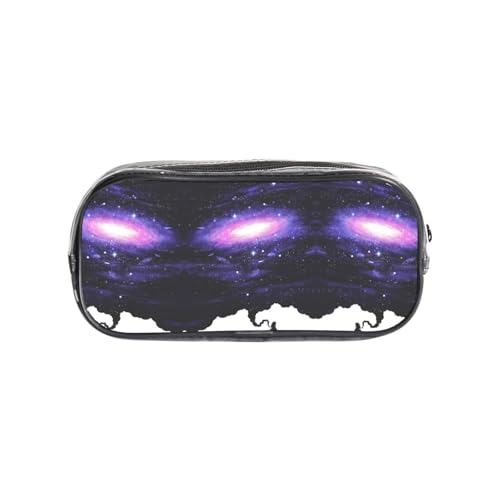 Galaxy Space Art transparentes PVC-Federmäppchen, transparente Make-up-Tasche für Schule, Büro, Reisen, Fitnessstudio, Zubehör, Organizer (komplett bedruckte Vorderseite) von HAHAFU