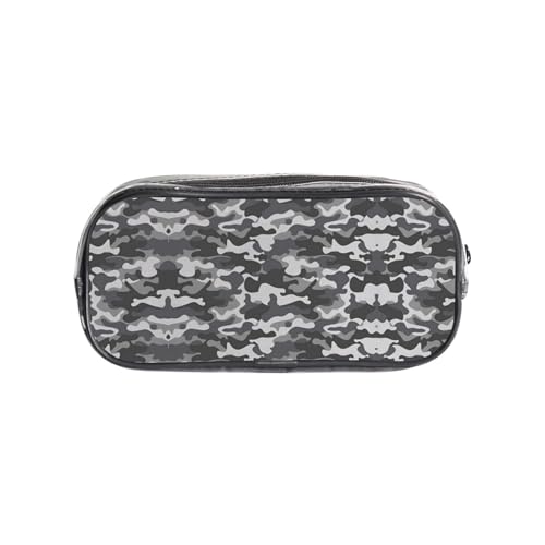 HAHAFU Abstraktes Camouflage-Federmäppchen, transparentes PVC-Federmäppchen, transparente Make-up-Tasche für Schule, Büro, Reisen, Fitnessstudio, Zubehör, Organizer (Volldruck auf der Vorderseite) von HAHAFU