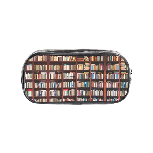 HAHAFU Books, transparentes PVC-Federmäppchen, transparente Make-up-Tasche für Schule, Büro, Reisen, Fitnessstudio, Zubehör, Organizer (komplett bedruckte Vorderseite) von HAHAFU