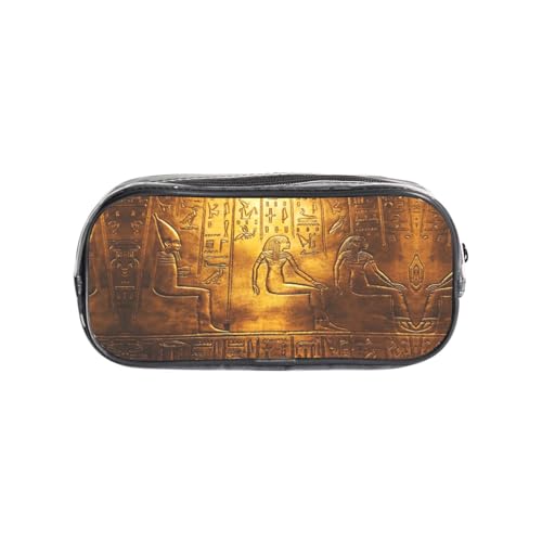 HAHAFU Egypt Hieroglyphics transparentes PVC-Federmäppchen, transparente Make-up-Tasche für Schule, Büro, Reisen, Fitnessstudio, Zubehör, Organizer (Volldruck auf der Vorderseite) von HAHAFU